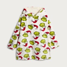 The Grinch Fleece Pyjama Hoodie in Cream thumbnail 4