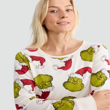 The Grinch Matching Family Christmas Pyjamas in Stone thumbnail 2