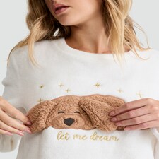 F&F Curtis The Dog Top and Fair Isle Trousers Pyjamas in Red thumbnail 3