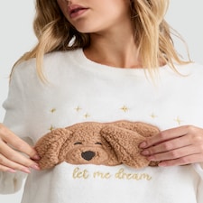 F&F Curtis The Dog Top and Fair Isle Bottoms Pyjamas in Red thumbnail 3
