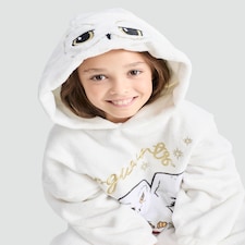 Harry Potter Hedwig Fleece Hooded Blanket in Cream thumbnail 2