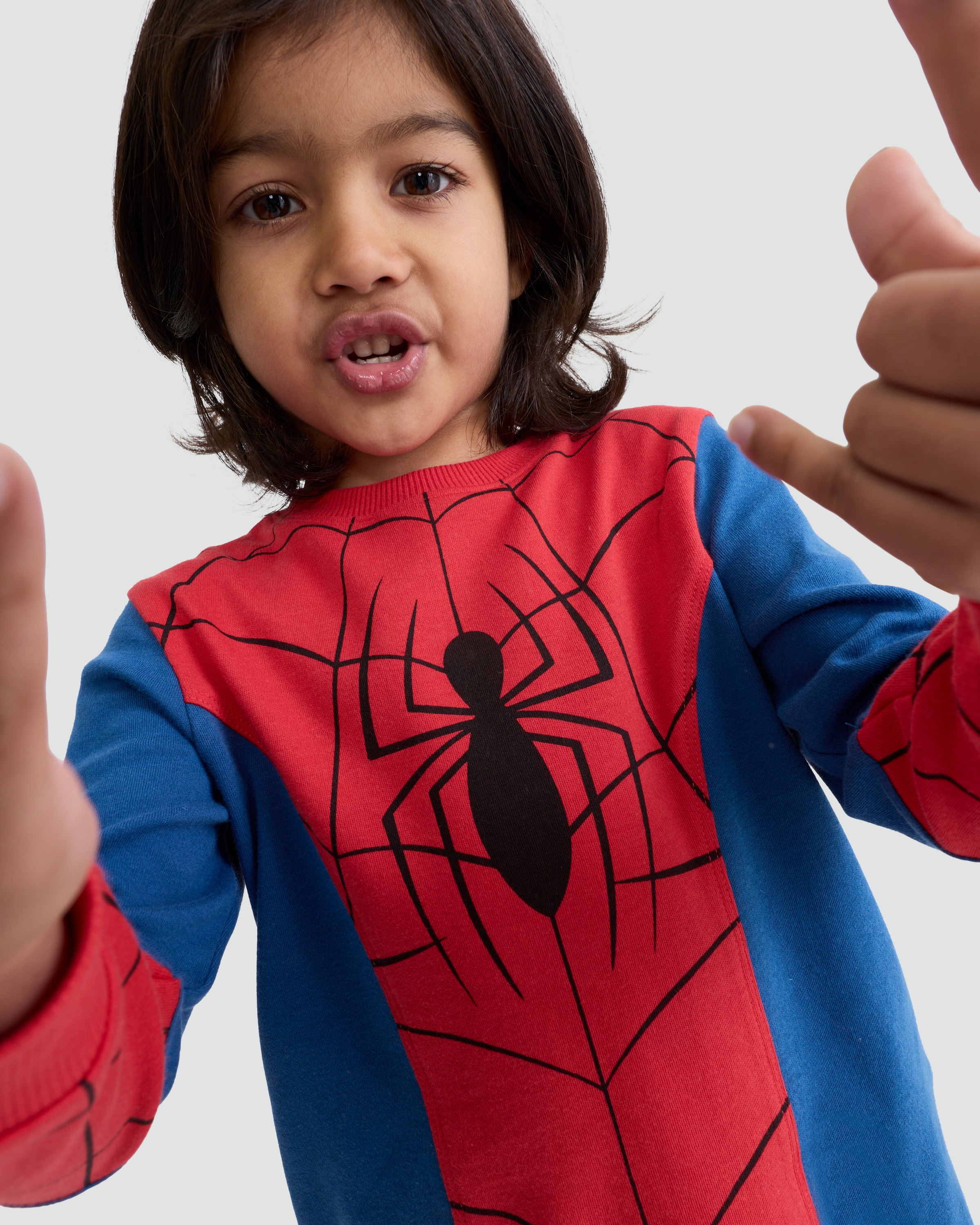 Marvel Spider-Man Pure Cotton Pyjama Set in Red Multi thumbnail 3