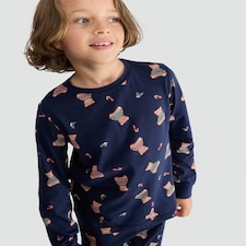 F&F Unisex Teddy Bear Print Matching Family Christmas Pyjamas in Multi