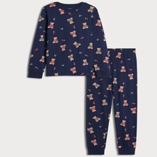 F&F Unisex Teddy Bear Print Matching Family Christmas Pyjamas in Multi thumbnail 4