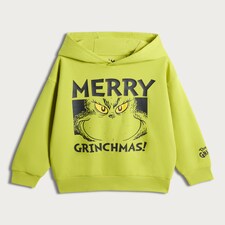 The Grinch Merry Grinchmas Cotton Rich Hoodie in Green thumbnail 4