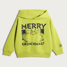 The Grinch Merry Grinchmas Cotton Rich Hoodie in Green thumbnail 4