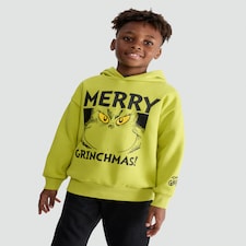 The Grinch Merry Grinchmas Cotton Rich Hoodie in Green