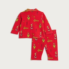The Grinch 3-Piece Pure Cotton Pyjama Shirt, Bottoms and Comforter in Red thumbnail 2