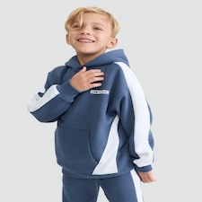 F&F Active 2-Piece Cotton Rich Recreation Colour Block Hoodie and Joggers Set in Blue