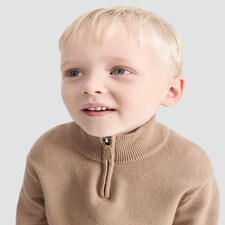 F&F x Samantha Faiers Knitted Half Zip Jumper in Med Nude thumbnail 2