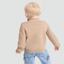 F&F x Samantha Faiers Knitted Half Zip Jumper in Med Nude thumbnail 3