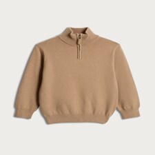 F&F x Samantha Faiers Knitted Half Zip Jumper in Med Nude thumbnail 5
