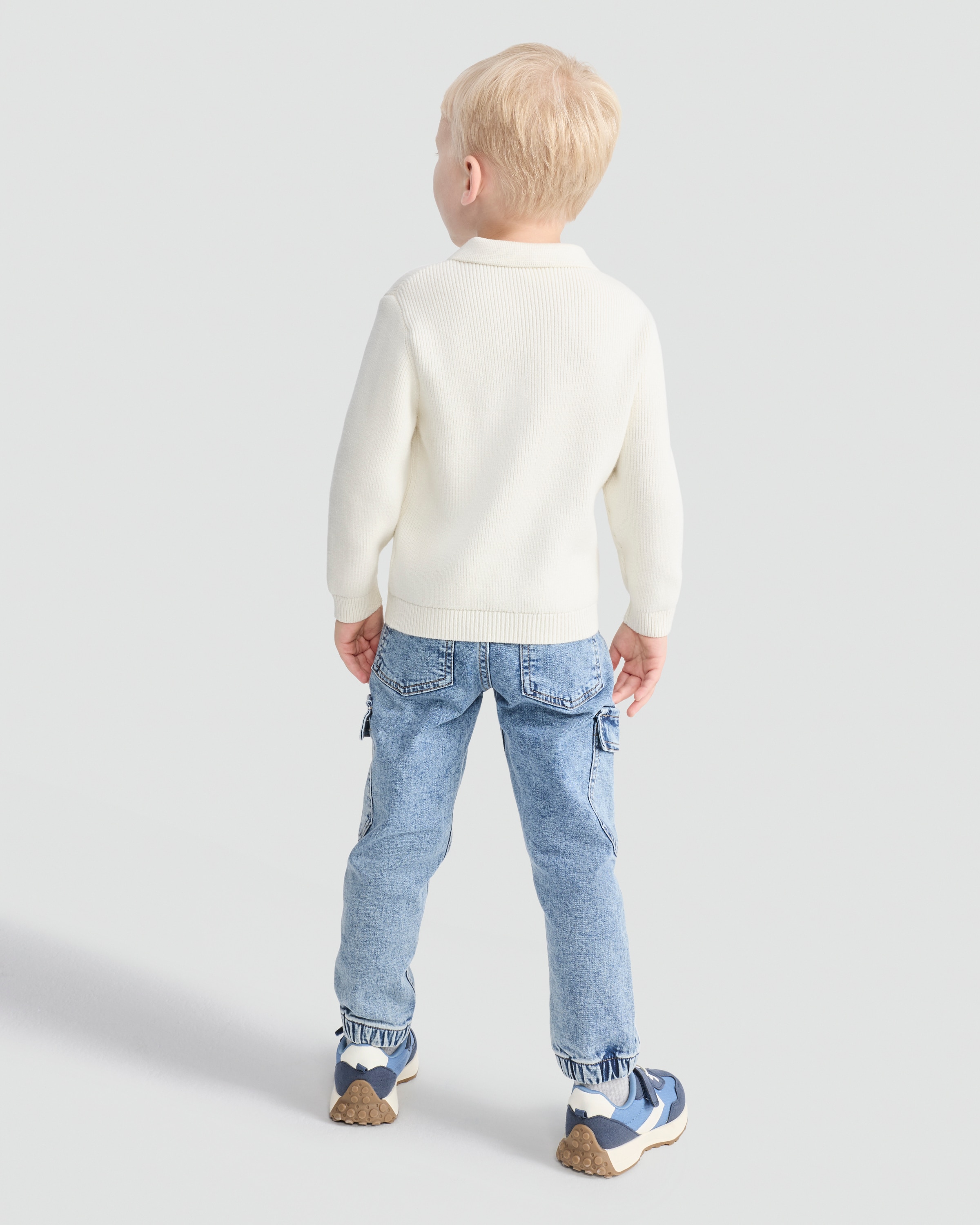 F&F x Samantha Faiers Knitted Polo Jumper in Cream thumbnail 3