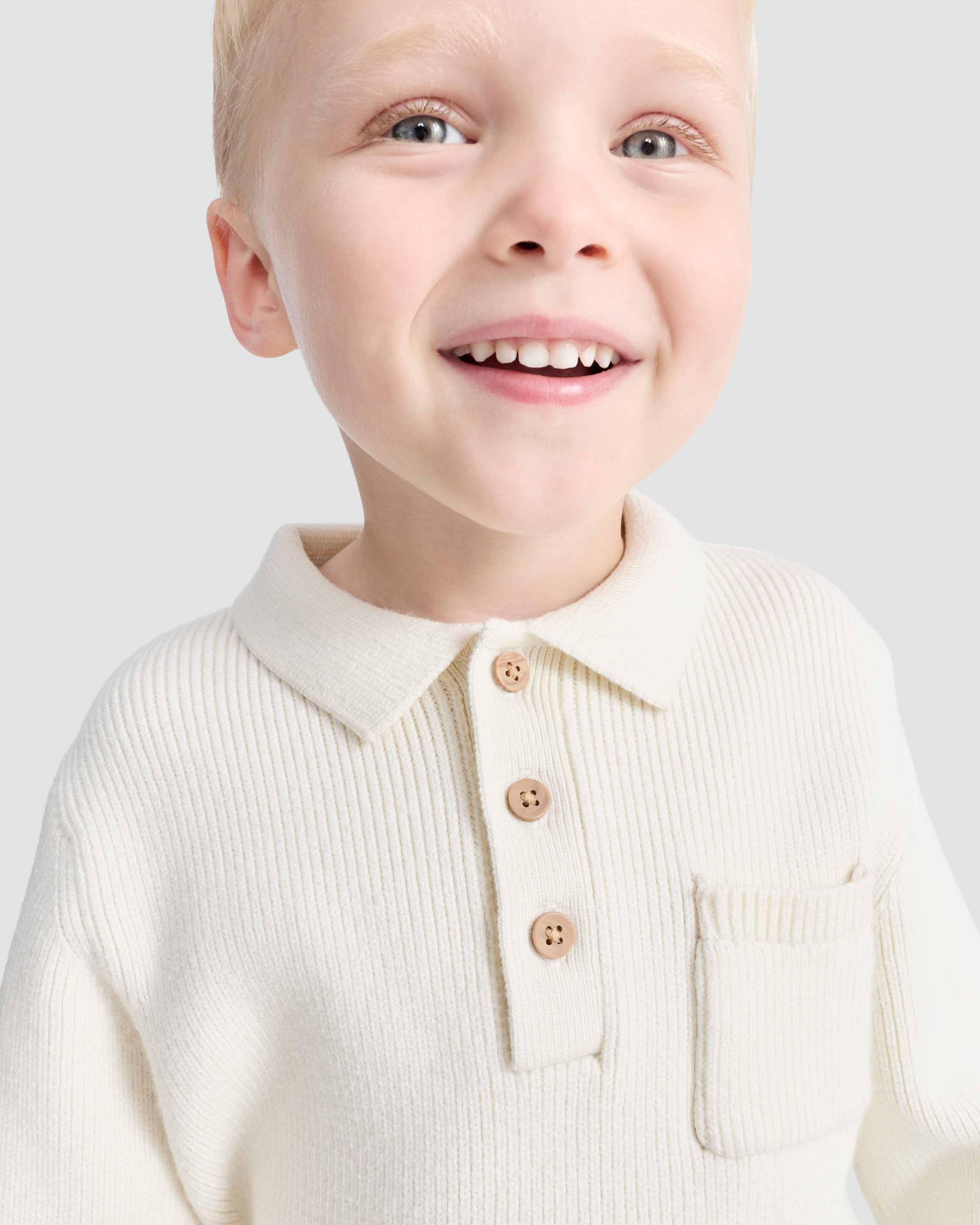 F&F x Samantha Faiers Knitted Polo Jumper in Cream thumbnail 4