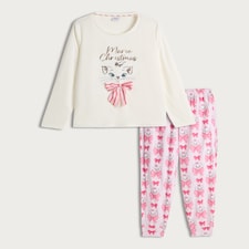 Disney Marie Christmas Fleece Top and Bottoms Pyjamas in Multi Pink thumbnail 4
