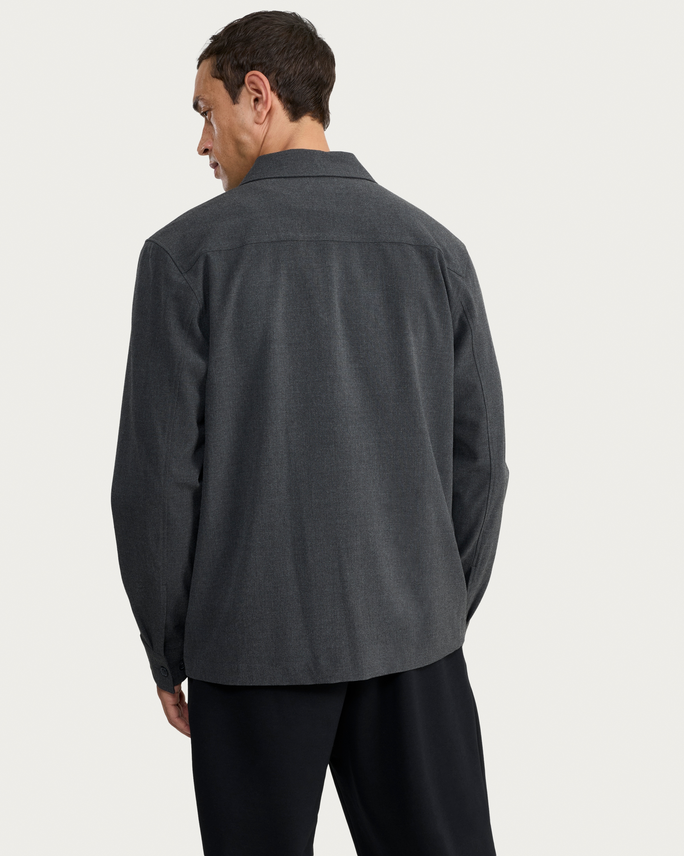 F&F Button Down Pocket Shirt in Grey thumbnail 3