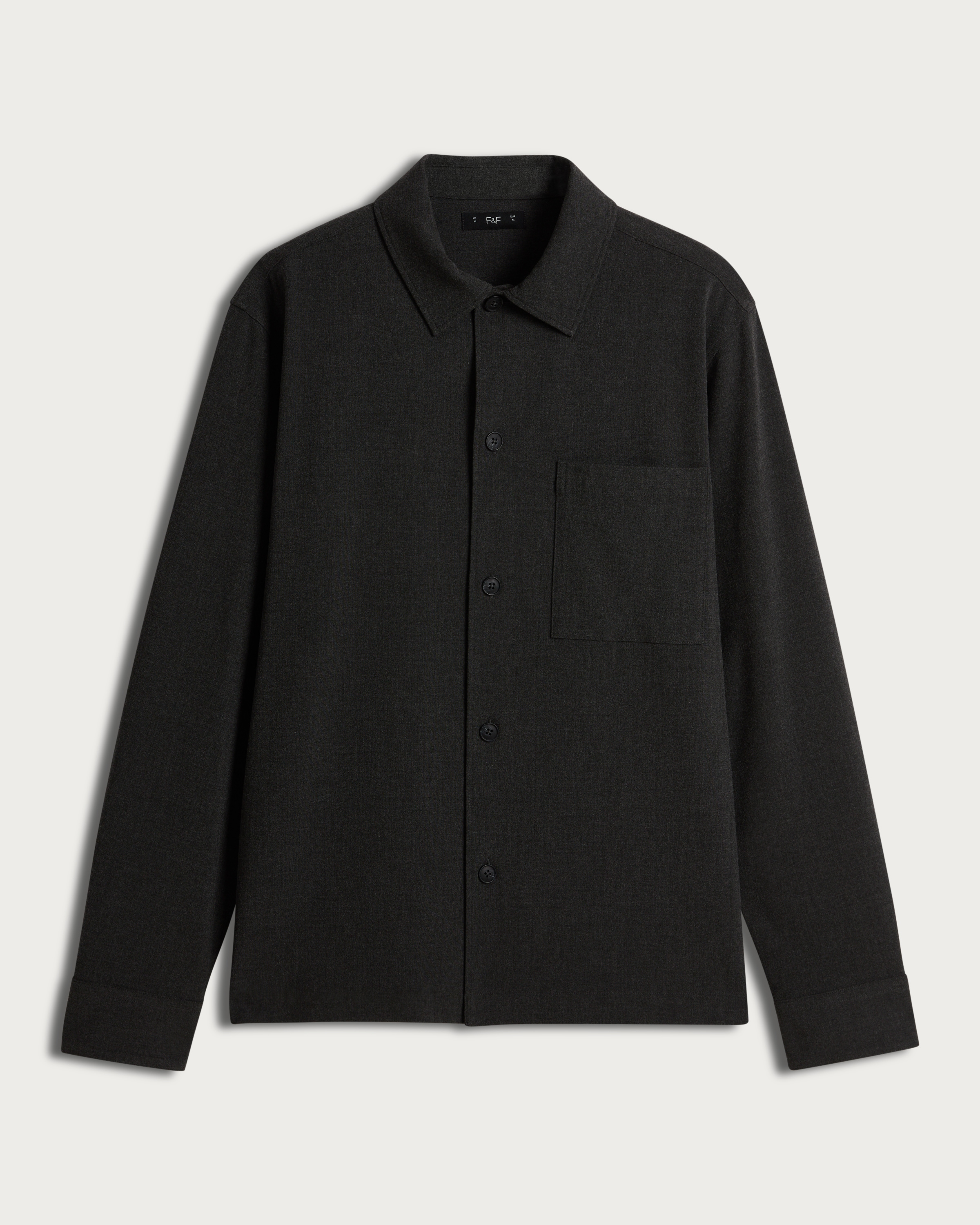F&F Button Down Pocket Shirt in Grey thumbnail 4