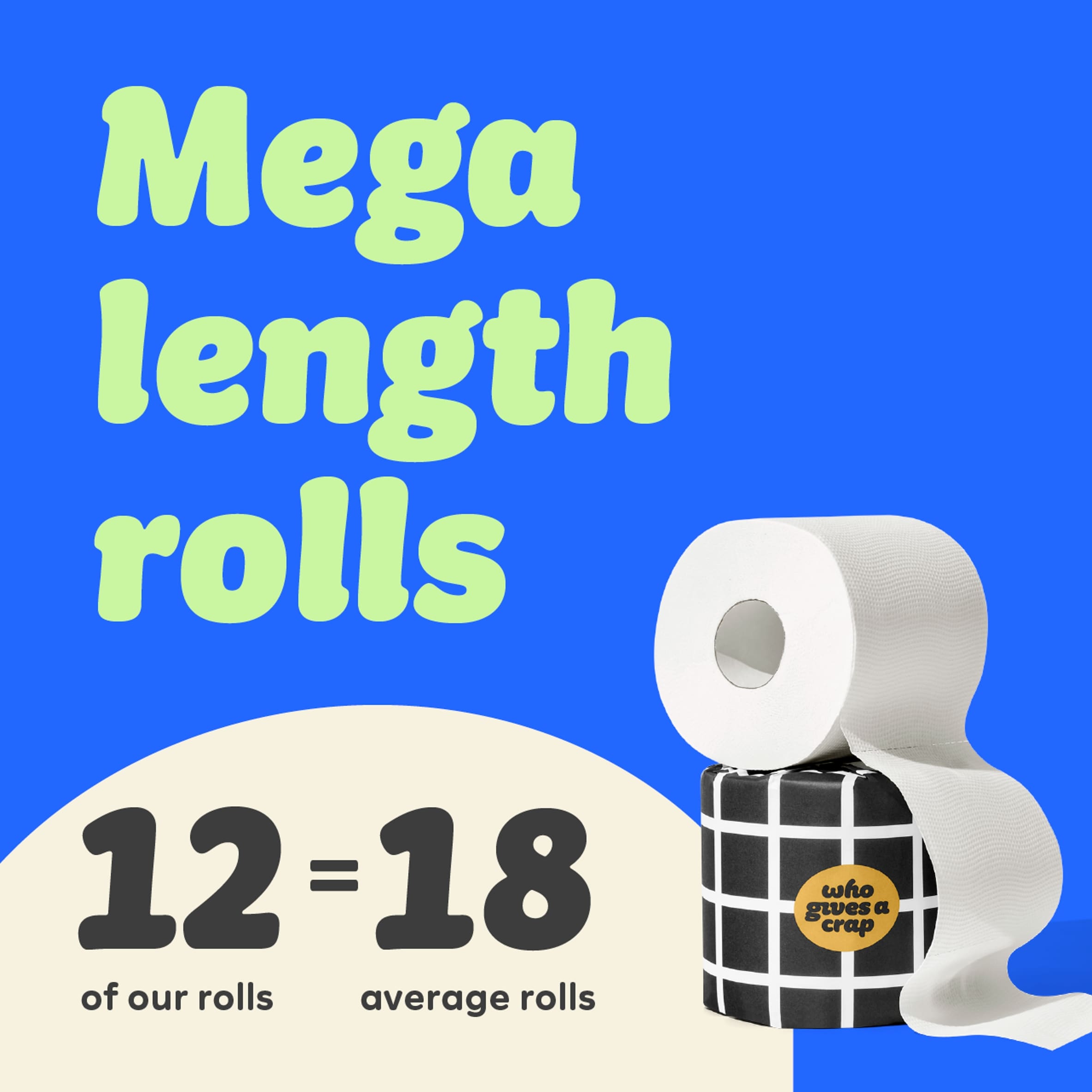 Who Gives A Crap Extra Soft Toilet Tissue 12 Mega Rolls thumbnail 3