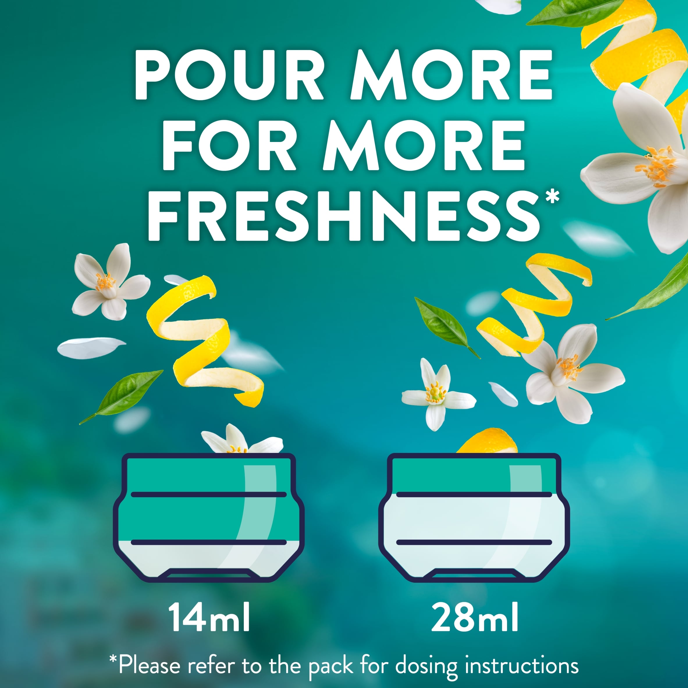 Lenor Outdoorable Fabric Conditioner Amalfi Lemon & Lily of the Valley 53w 742ml thumbnail 4