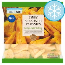 TESCO SEASONED BRITISH PARSNIPS 600g