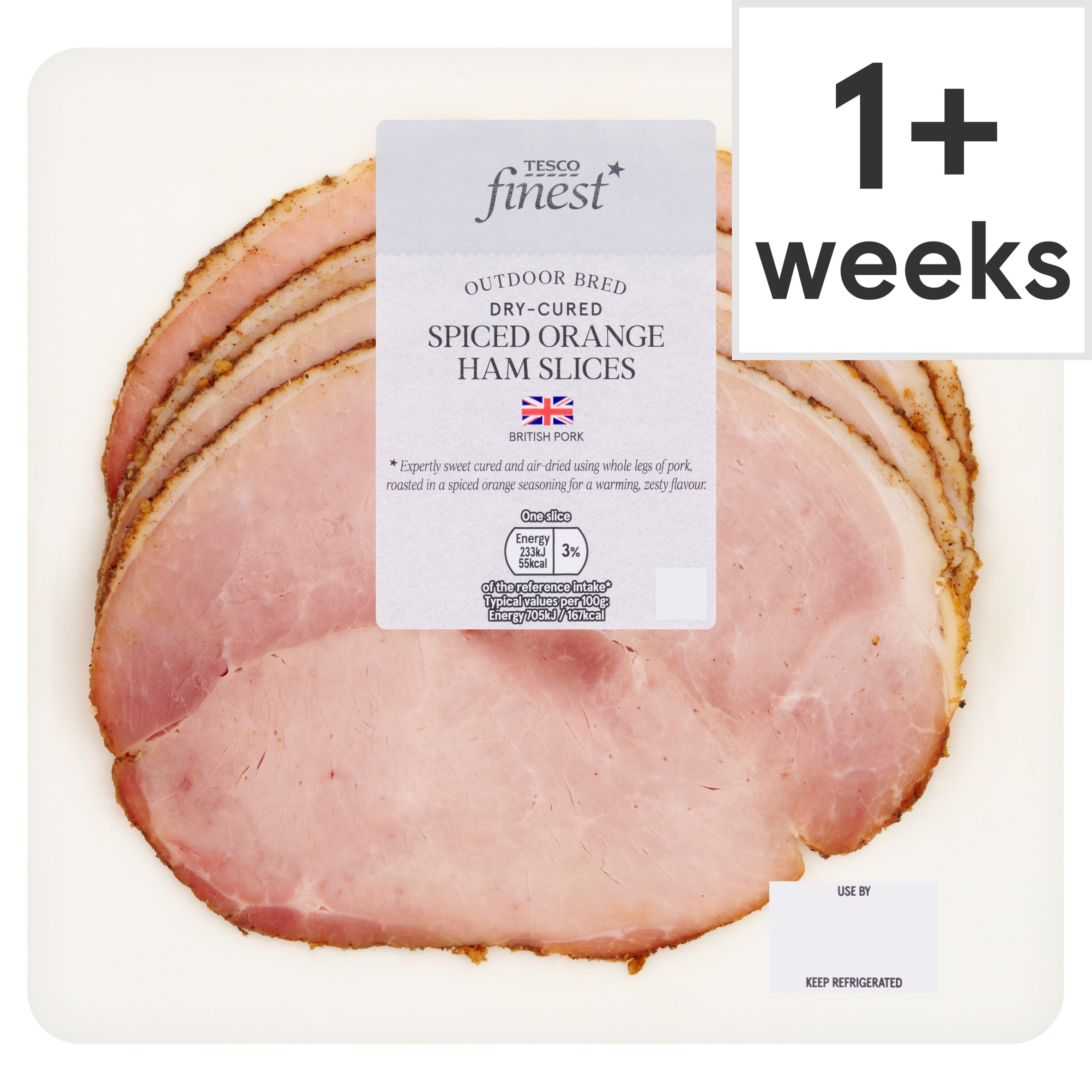 Tesco Finest Deli Spiced Orange Ham Slices 130g 