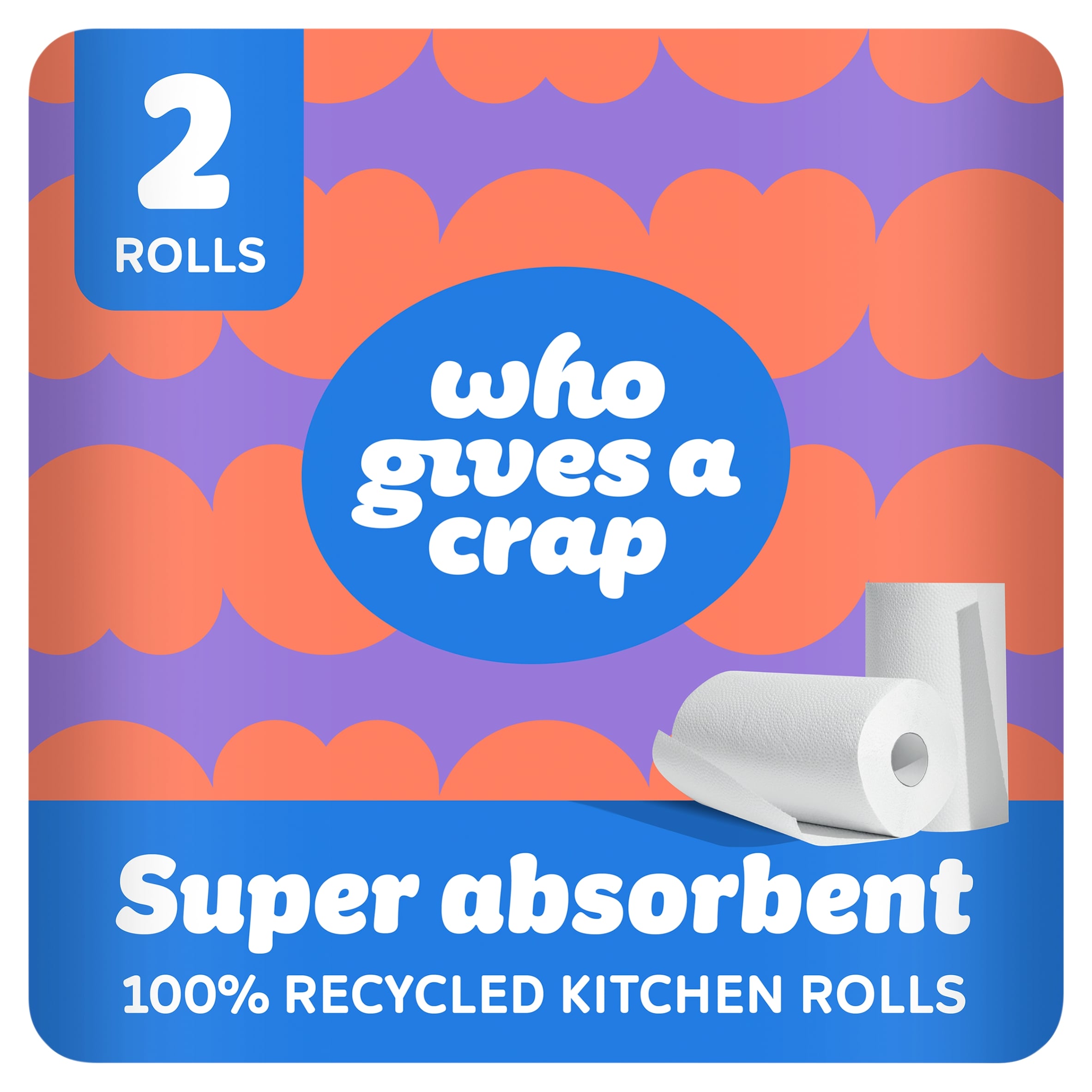 Who Gives A Crap Big & Strong Kitchen Roll 100 sheets 2 Rolls