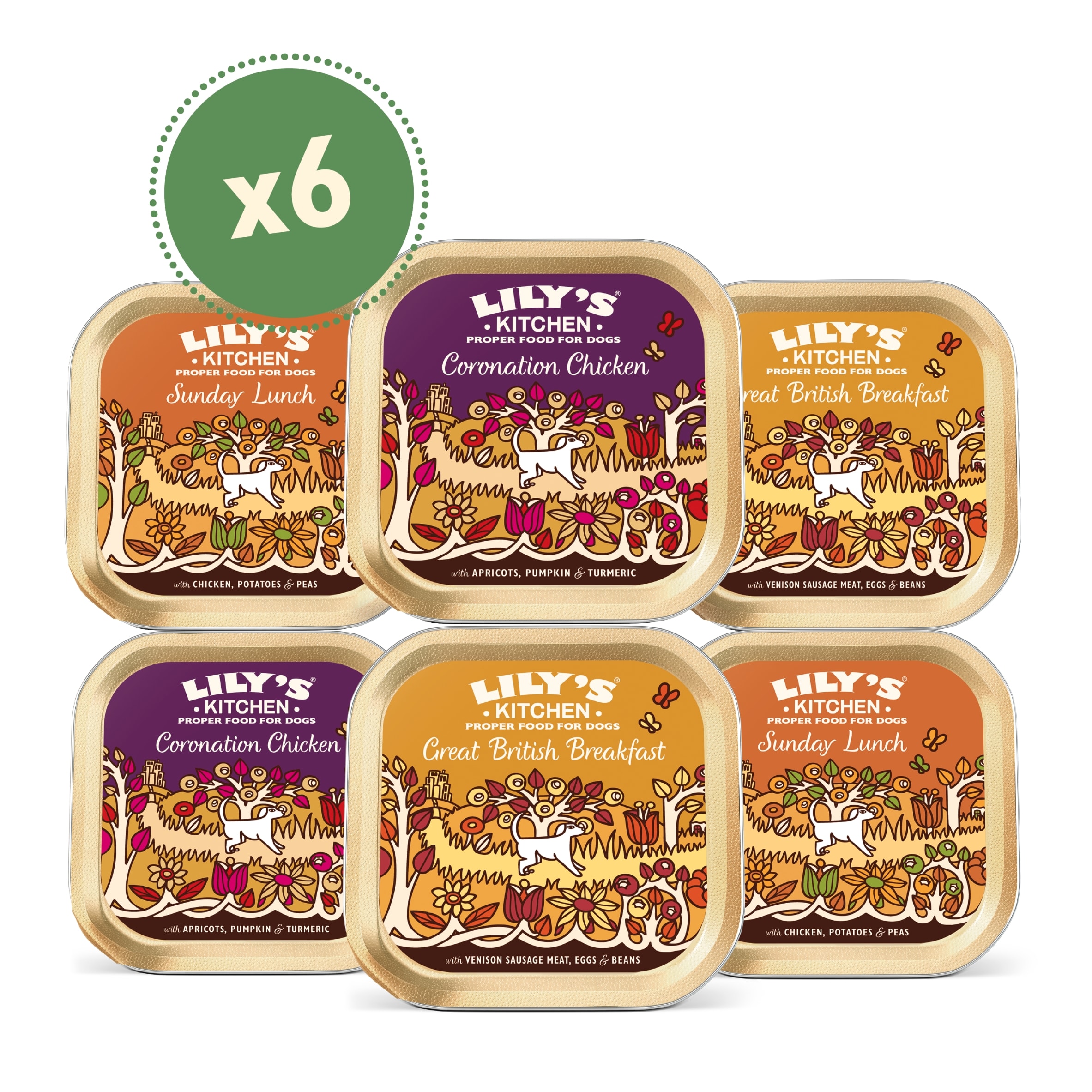 Lily's Kitchen Weekend Favourites Trays Dog Food 6x150g thumbnail 2