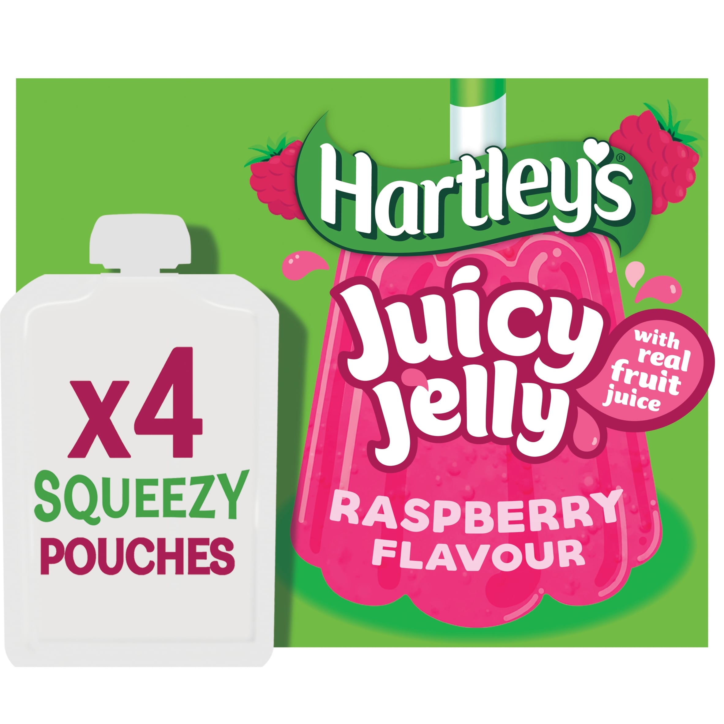 Hartley's Raspberry Jelly Pouch Multipack 4x90g