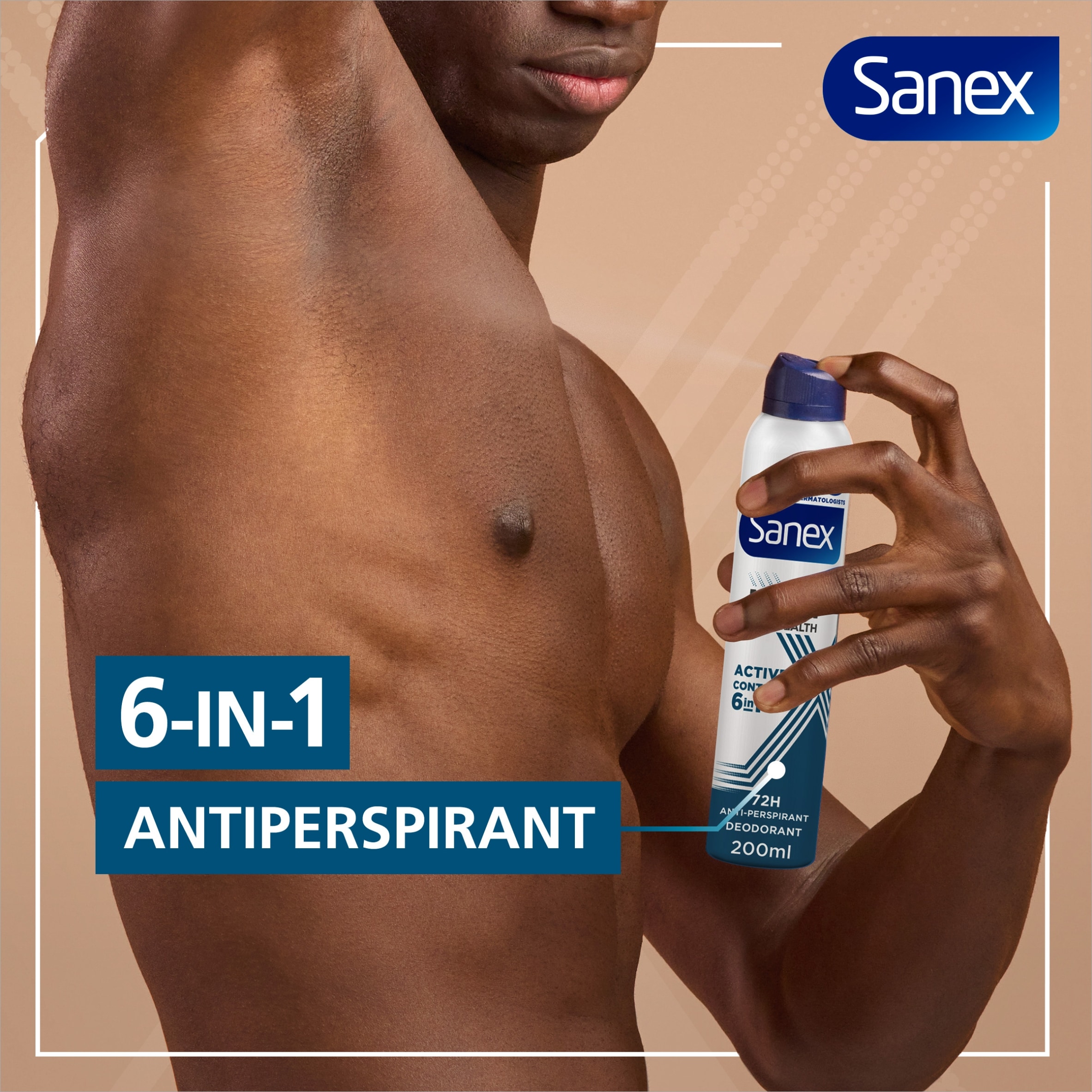 Sanex Men Active Control 72h Antiperspirant Spray Deodorant 200ml thumbnail 3