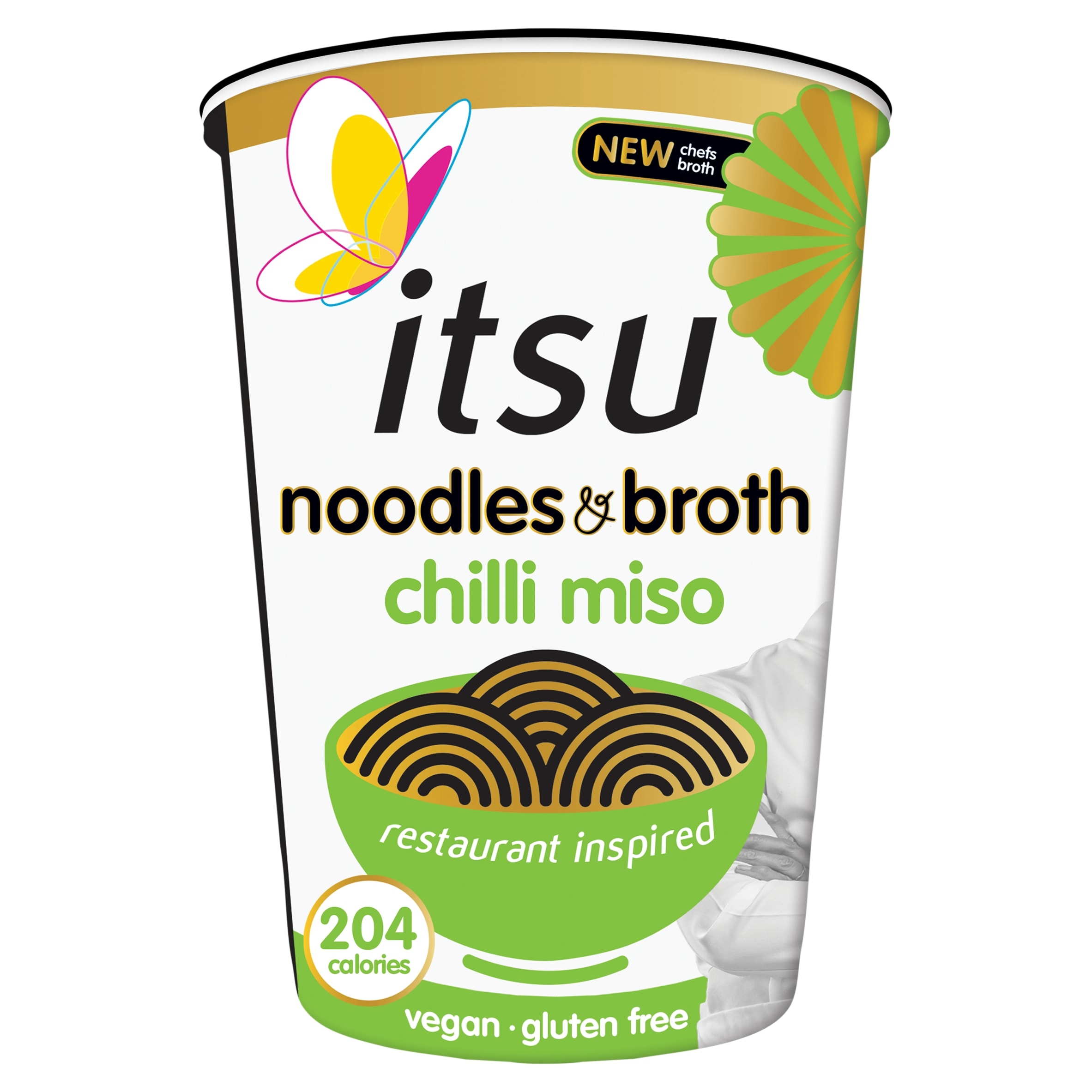 itsu chilli miso instant noodles & broth pot 65g