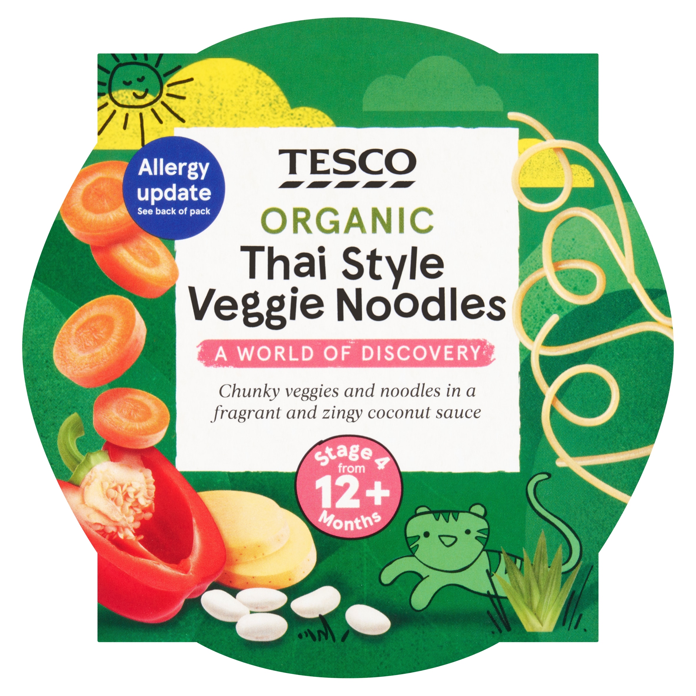 Tesco Organic Thai Style Veggie Noodles 200g