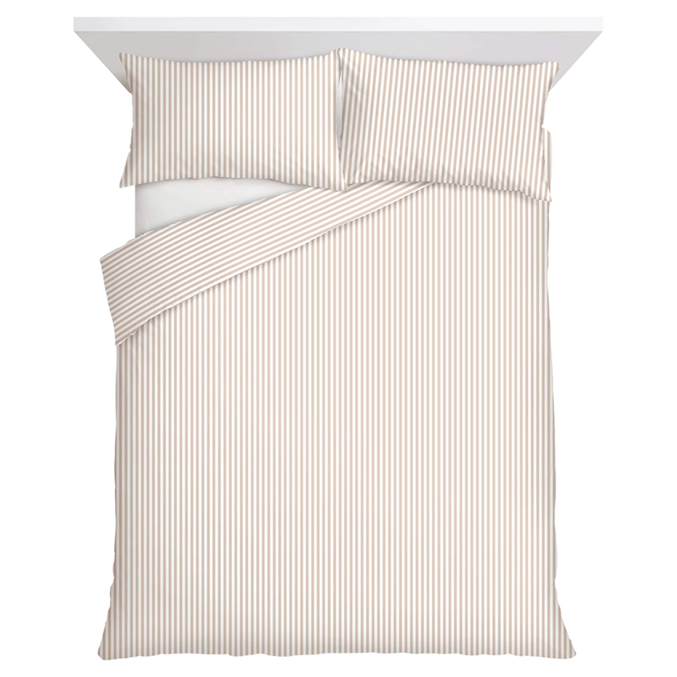 F&F Home Natural Stripe Duvet Set King