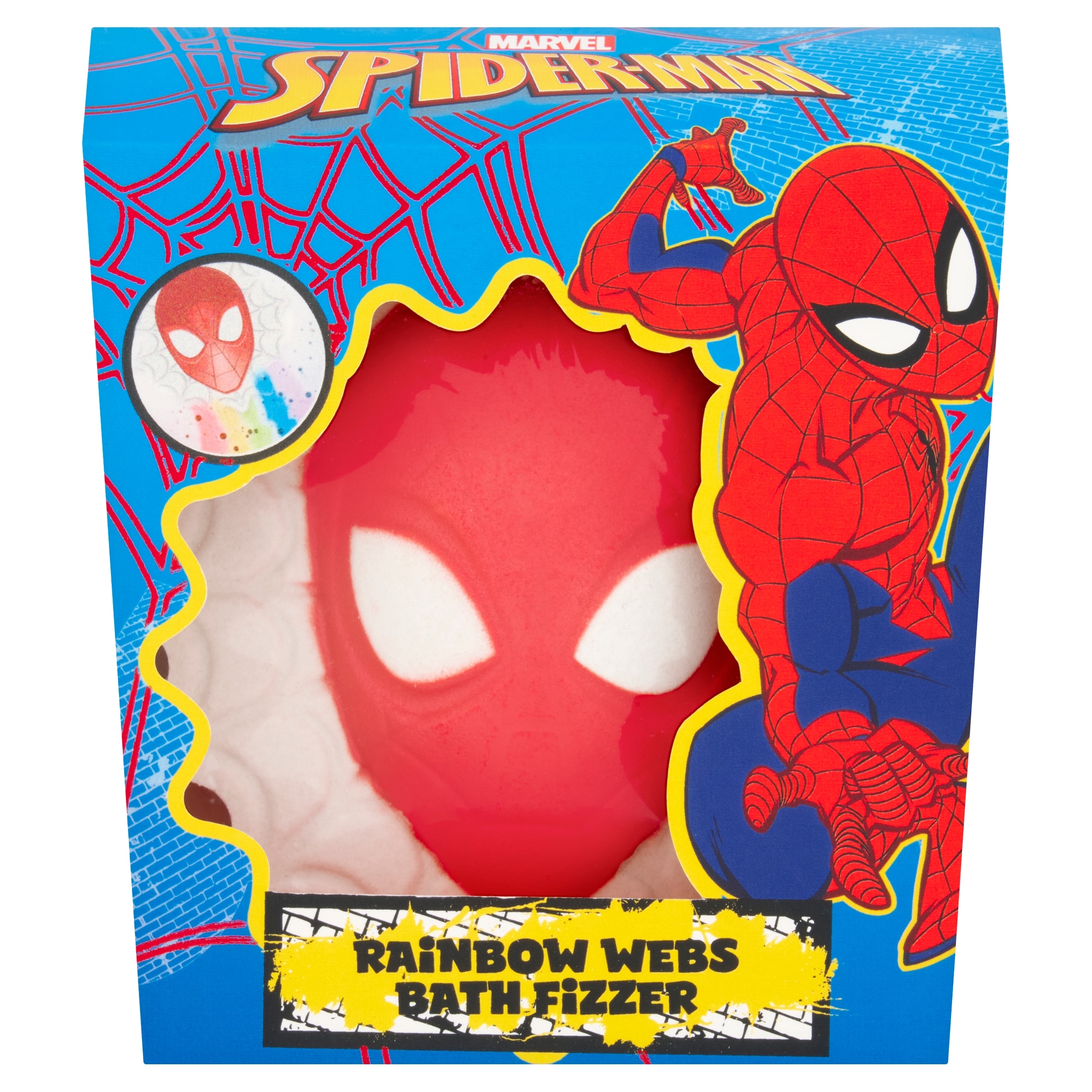 Marvel Spiderman rainbow webs bath fizzer 150g