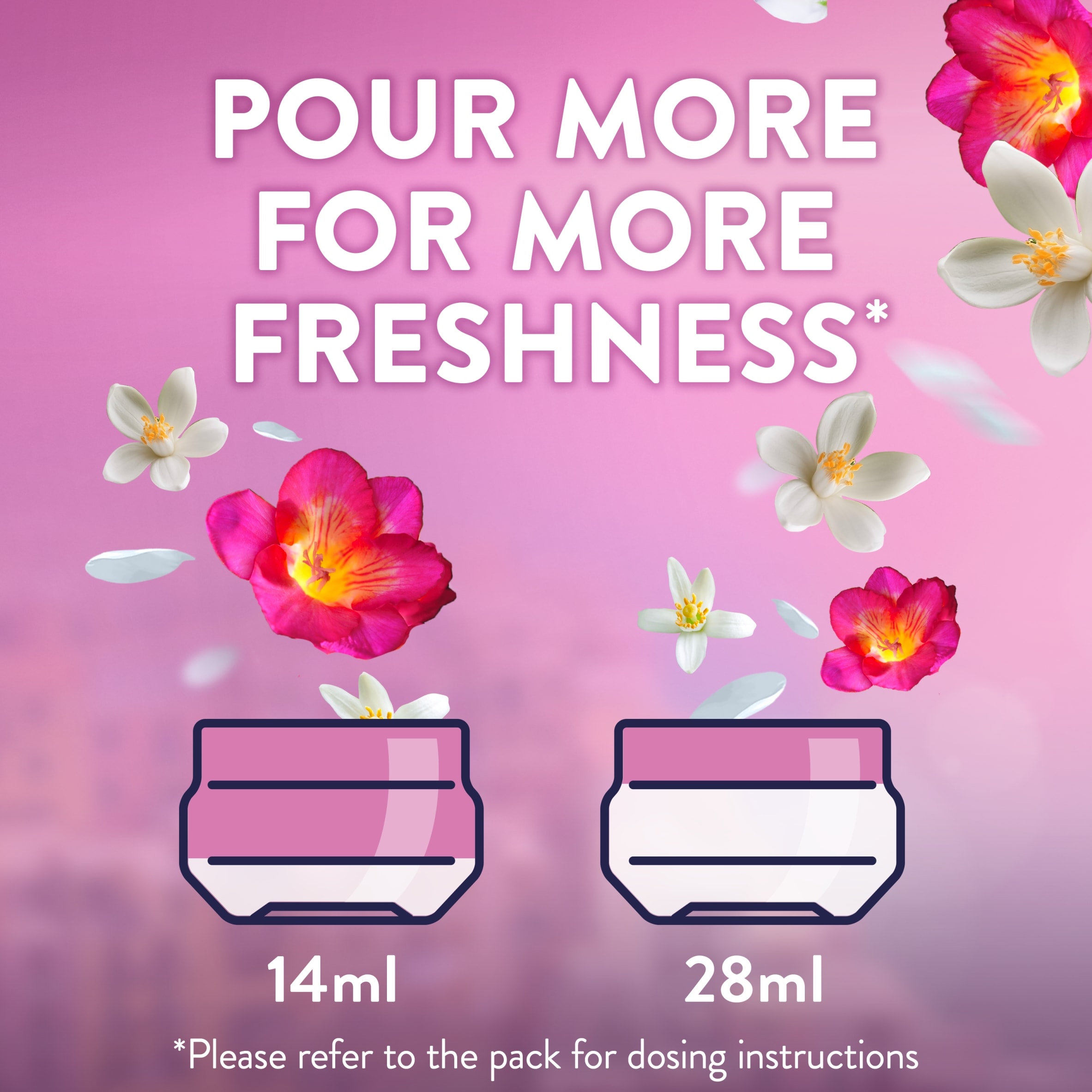 Lenor Outdoorable Fabric Conditioner Portofino Freesia & Neroli 53w 742ml thumbnail 4