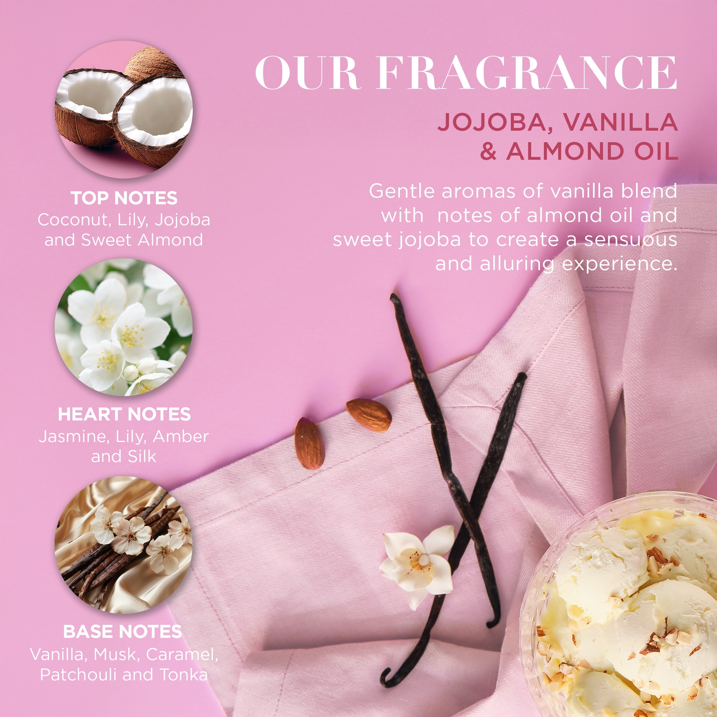 Baylis & Harding Jojoba, Vanilla & Almond Pamper Trio Gift Set thumbnail 4