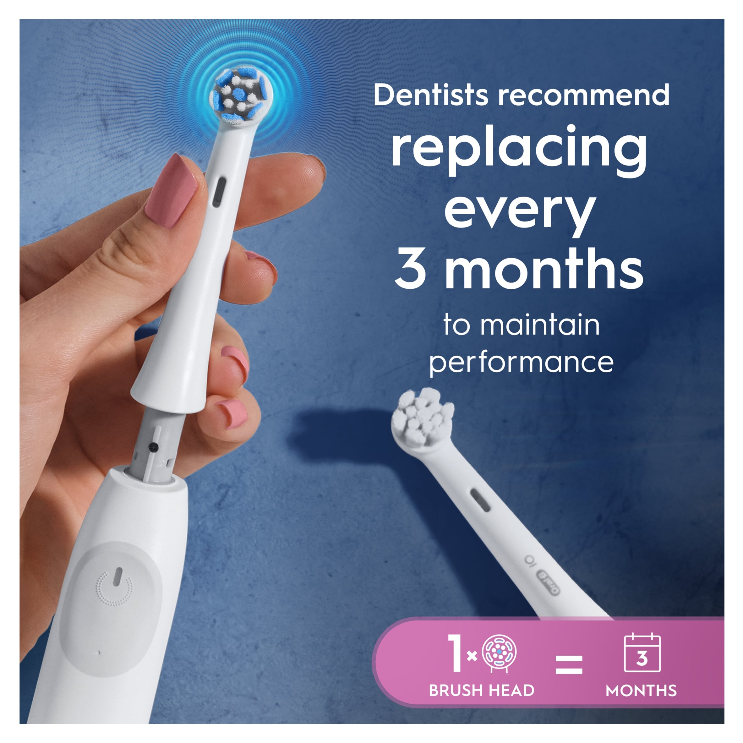 Oral-B iO Gentle Clean White Toothbrush Heads 2 Pack thumbnail 2