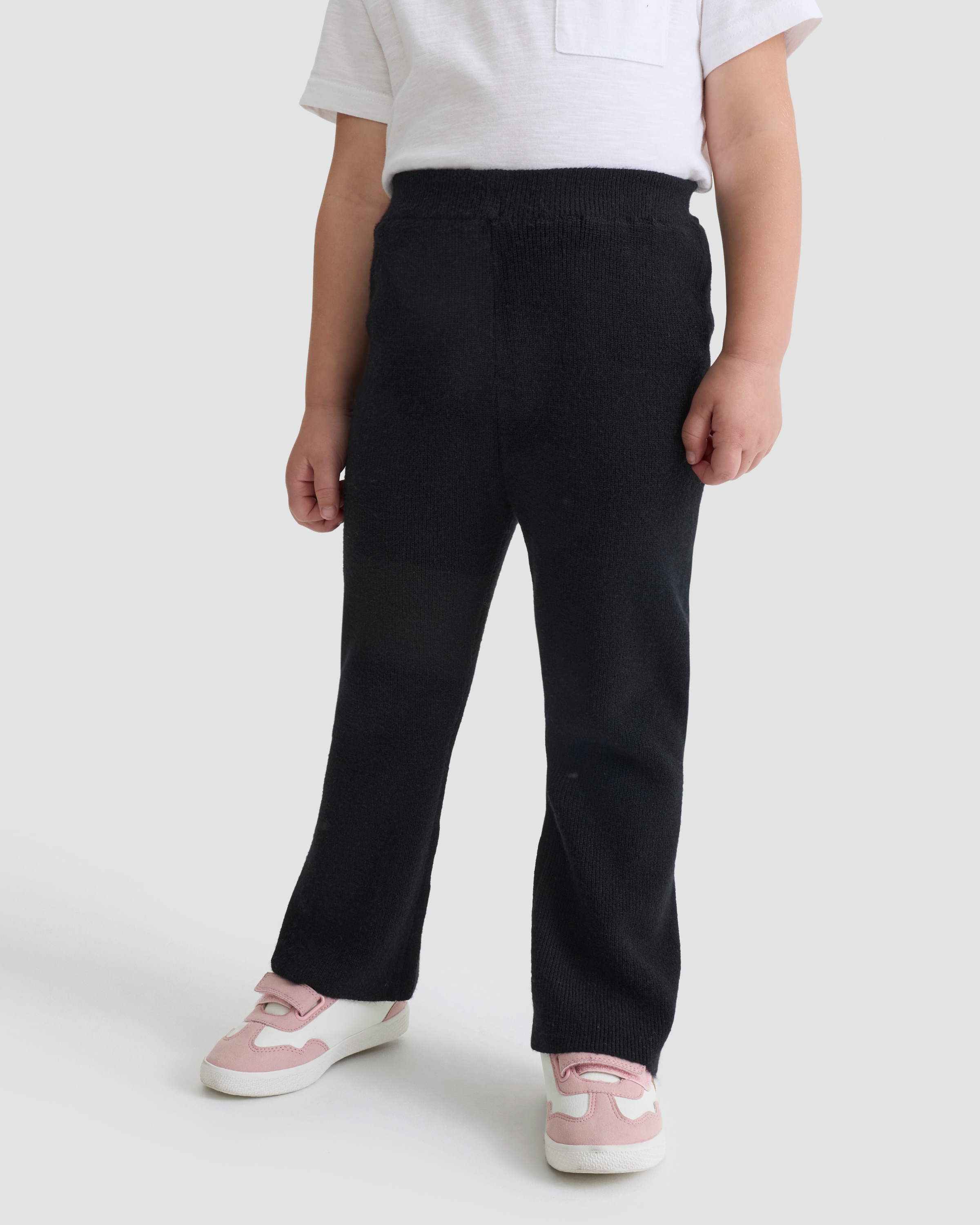 F&F x Samantha Faiers Knitted Flared Trousers in Black thumbnail 2