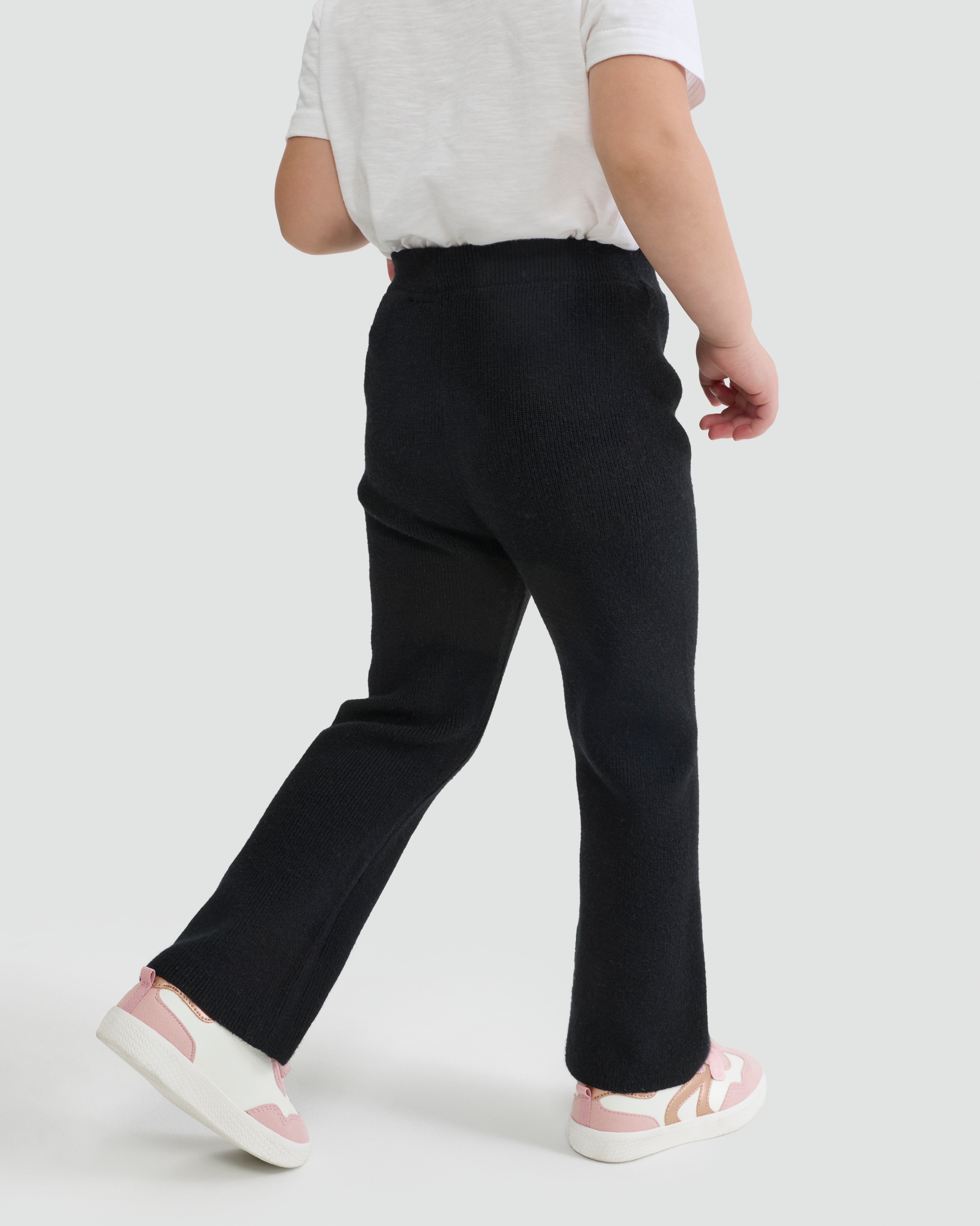 F&F x Samantha Faiers Knitted Flared Trousers in Black thumbnail 3