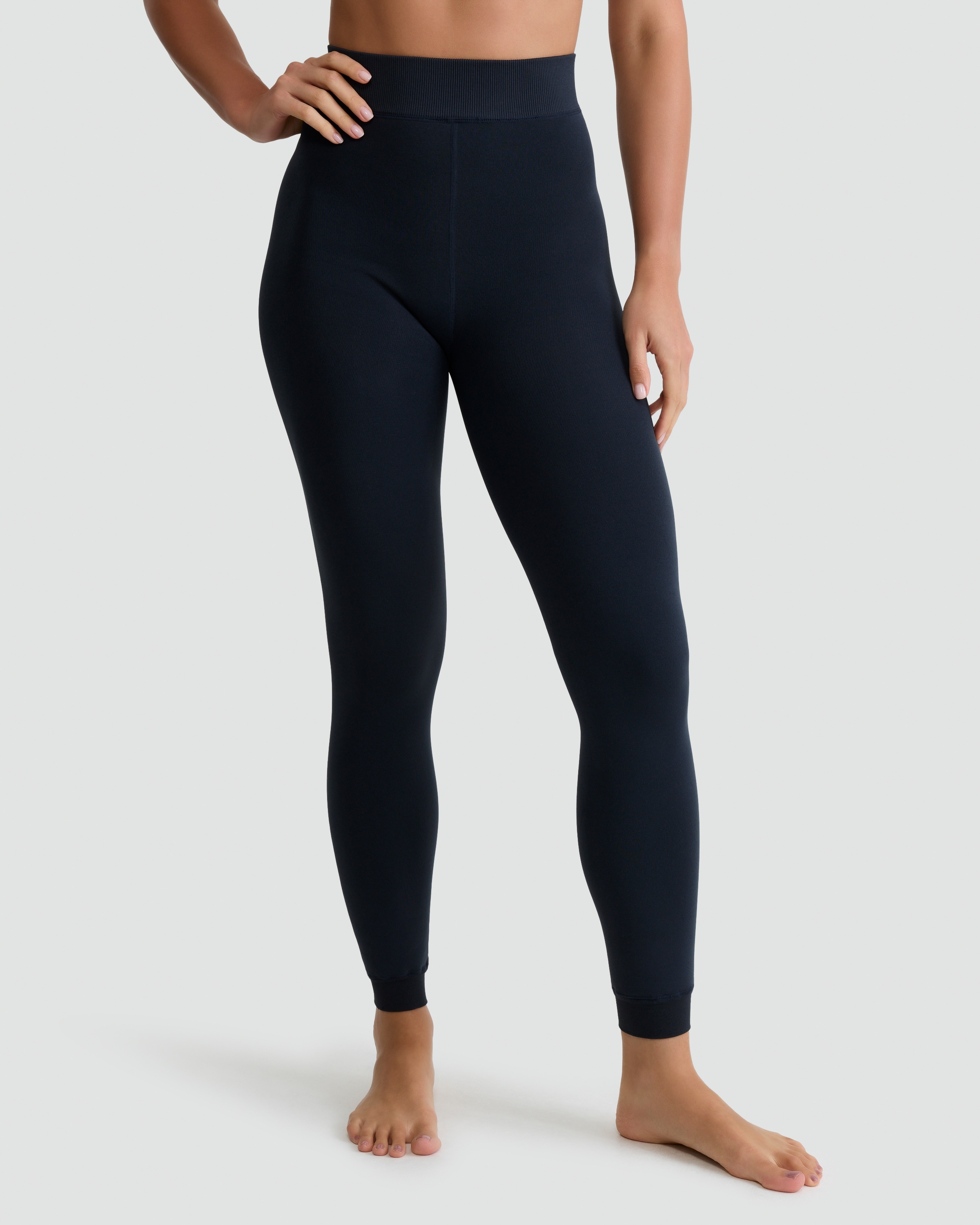 F&F Velvet Footless Tights in Grey