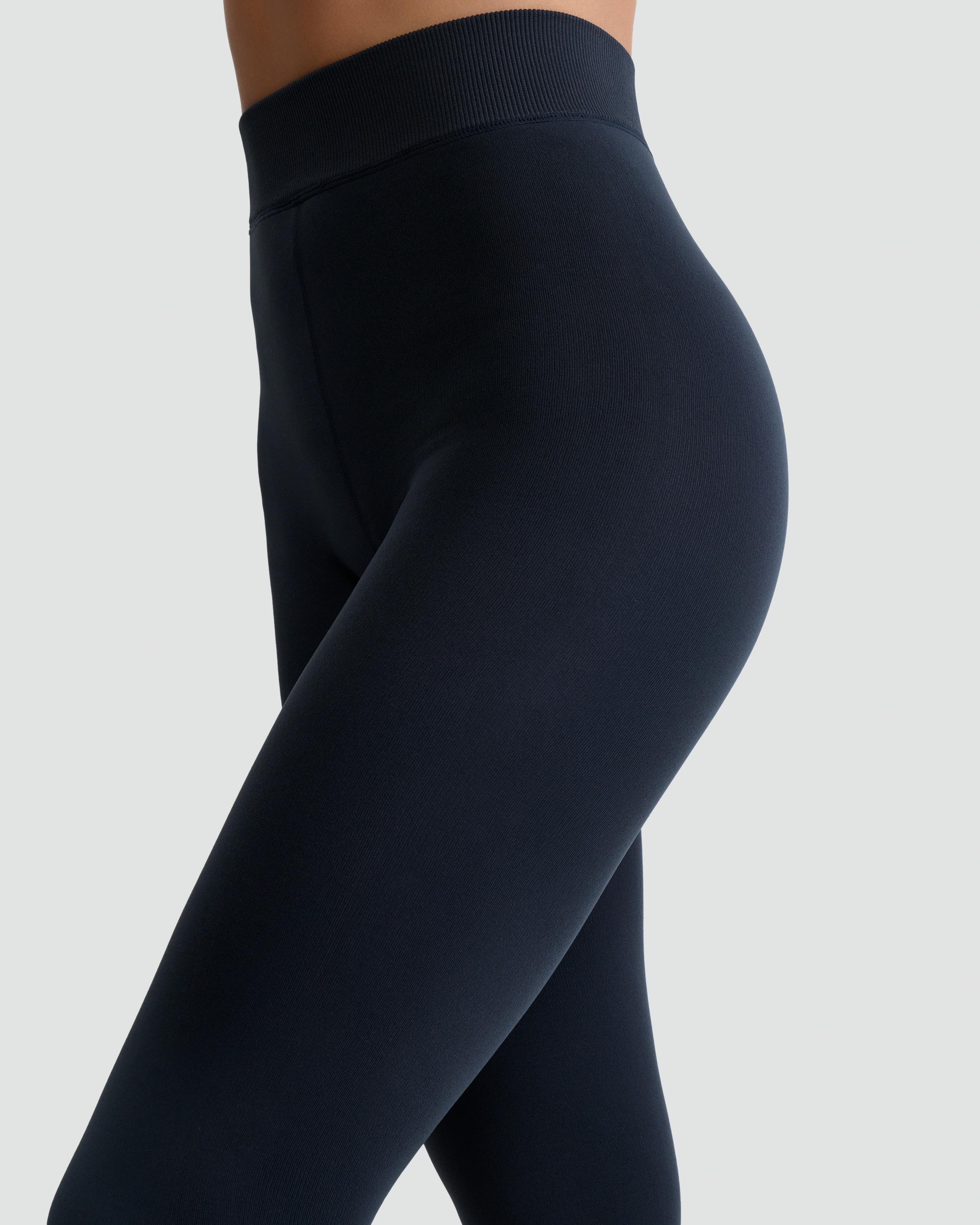 F&F Velvet Footless Tights in Grey thumbnail 2