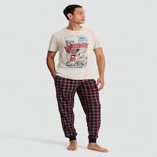 Marvel Comic Print Top and Joggers Pyjamas in Multi