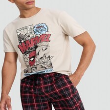 Marvel Comic Print Top and Joggers Pyjamas in Multi thumbnail 2