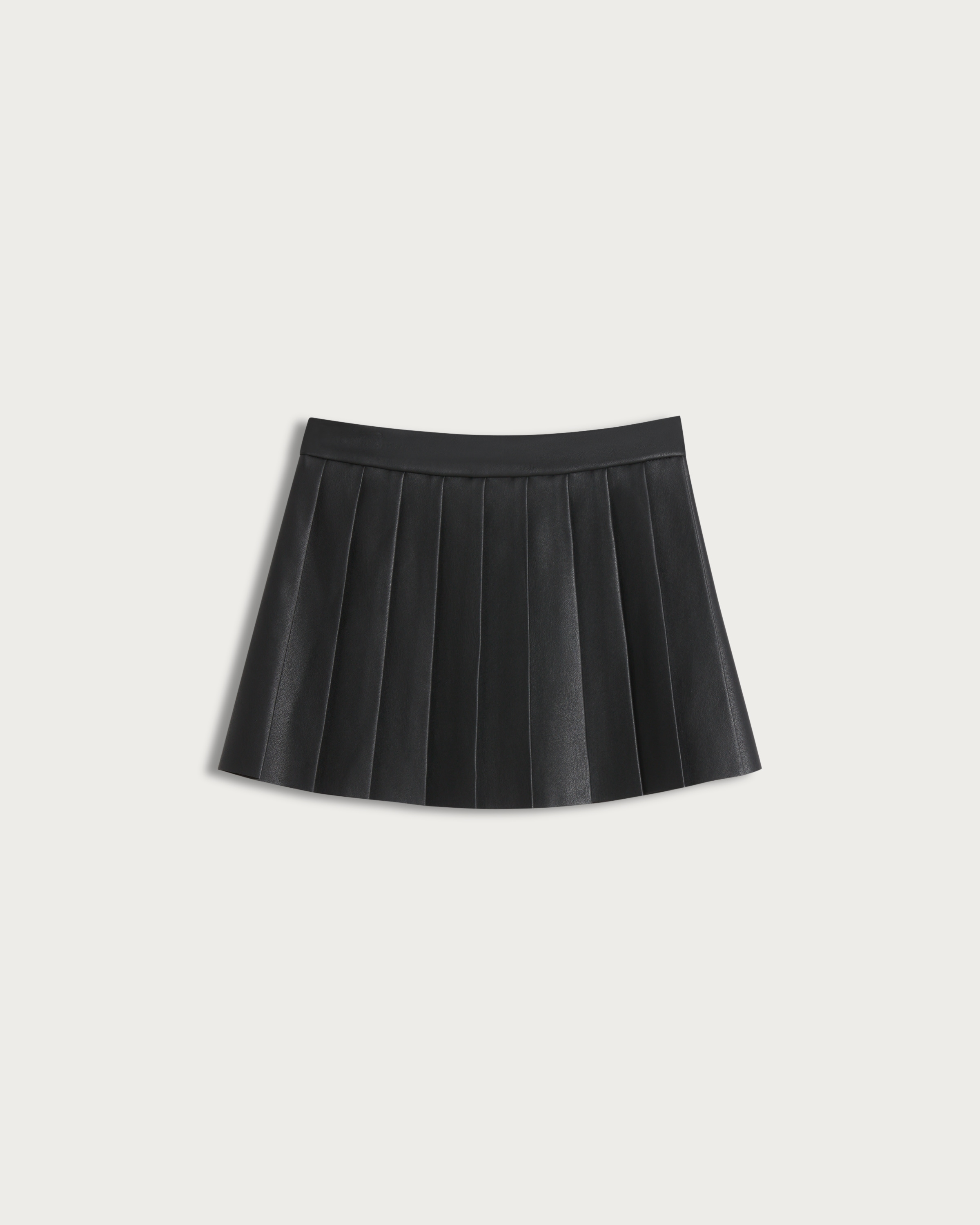 F&F Girls Faux Leather Pleated Skirt in Multi Black thumbnail 4