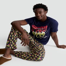 F&F Pure Cotton Sprout of Control Top and Bottoms Pyjama Set in Green thumbnail 3