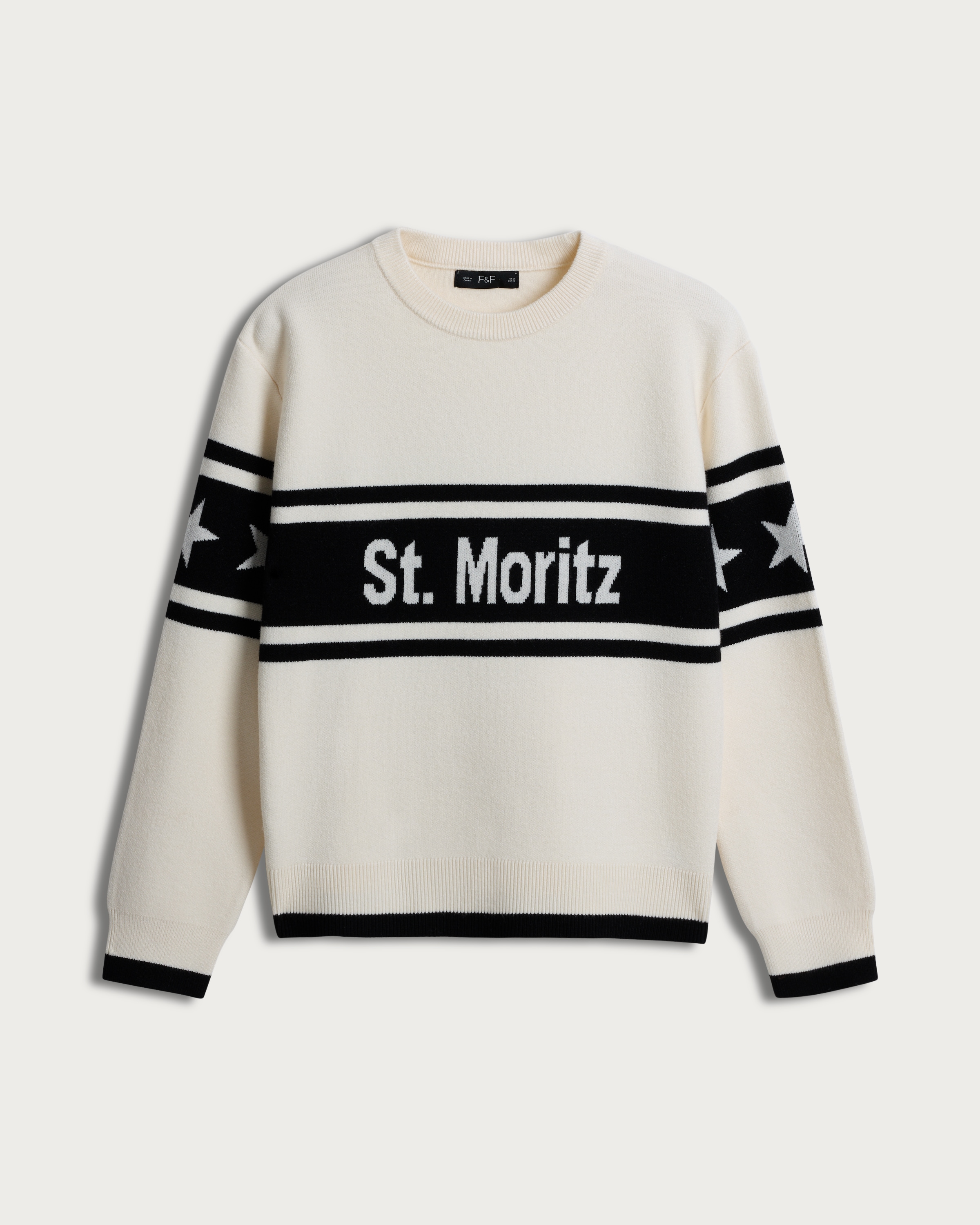 F&F Knitted St. Moritz Slogan Jumper in Multi thumbnail 4