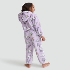 Hello Kitty Fleece Hooded Onesie in Pink thumbnail 3