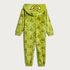 The Grinch Fleece Printed Zip Up Onesie in Green thumbnail 5