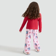 Disney Lilo & Stitch Pure Cotton Christmas Print Pyjamas in Multi thumbnail 3