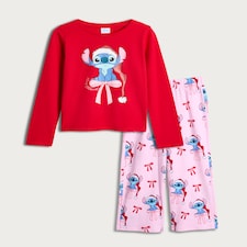 Disney Lilo & Stitch Pure Cotton Christmas Print Pyjamas in Multi thumbnail 4