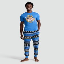 Bullseye Pure Cotton Top and Cuffed Joggers Pyjamas Set in Multi thumbnail 2